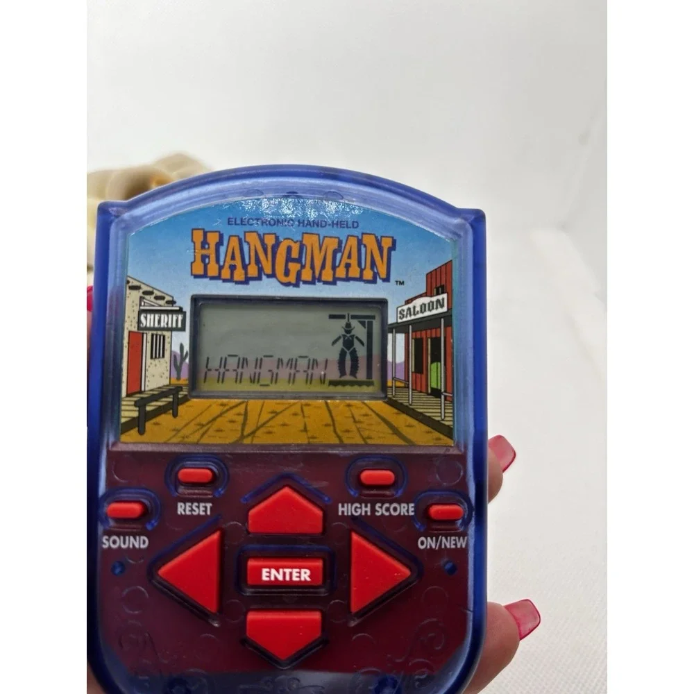Hangman 1995 Vintage Hand-Held Electronic Game By Milton Bradley Tested & Works